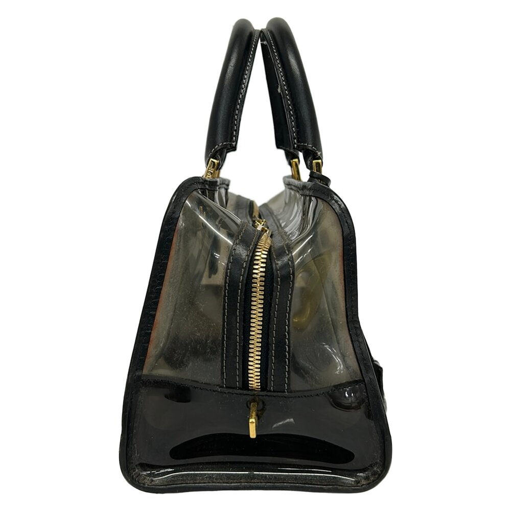 Loewe Amazona Handbag Clear Black Vinyl Leather - Picture 4 of 10